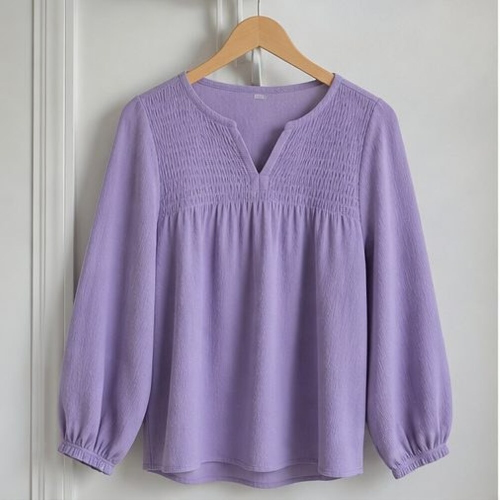 Lilac Peplum Top